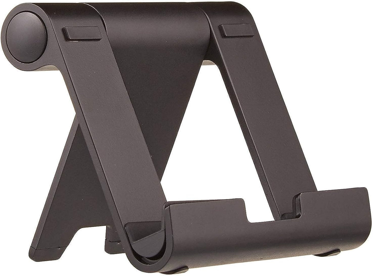 Amazon Basics Multi-Angle Portable Foldable Stand for Tablets, E-Readers and Phones, Non-Slip Desktop Holder for iPads, iPhones, Kindles, Hands-Free Viewing - Silver