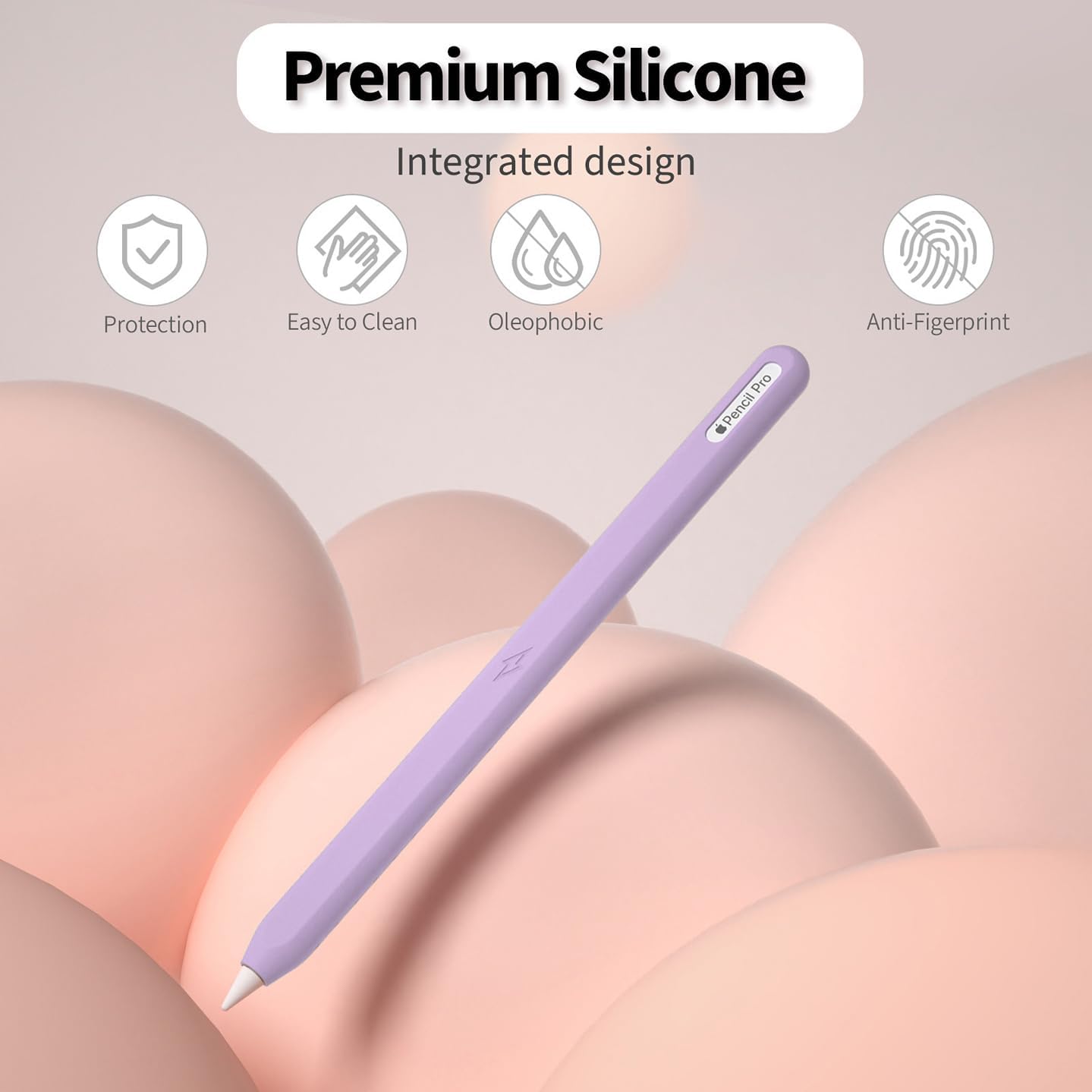 Ultra Thin Protective Pencil Cover for Apple Pencil Pro &Apple Pencil 2nd Gen Silicone Case Sleeve Compatible with Apple Pencil Pro (Pink)