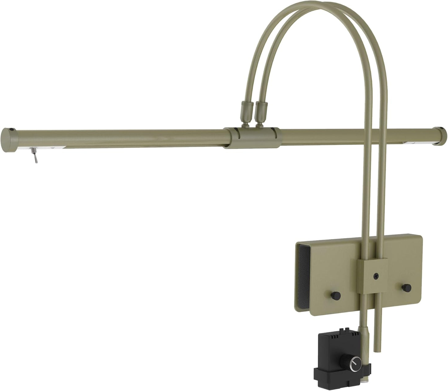 Cocoweb 22" LED Grand Piano Light in Antique Brass with Dimmer Clip