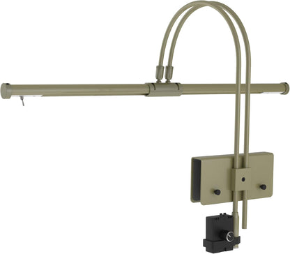 Cocoweb 22" LED Grand Piano Light in Antique Brass with Dimmer Clip