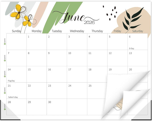 Guasslee Desk Calendar 2026-2027(Jun. 2026 - Dec. 2027), 19-Month School Year Compact Desktop & Wall Calendar, 14" x 11" Thick Paper Monthly Planner for Small Space, Home Office, Dorm & School