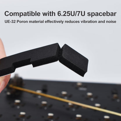 Keyboard Poron Stabilizer Foam, Spacebar Foam, 7pcs Stabilizer Silencer Pad for Mechanical Space Bar (Compatible 6.25U/7U)