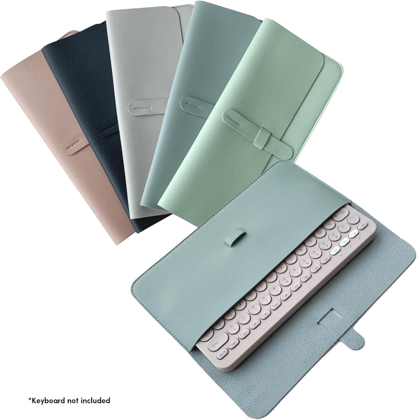 Keyboard Cover Sleeve Carrying Case PU Leathers for Wireless Keyboard Protective Bag Shockproof Case Replacement