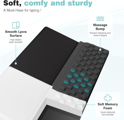 Ospelelf Tilt Keyboard Stand with Wrist Rest, Comfy Ergonomic Keyboard Riser Holder for Office Home