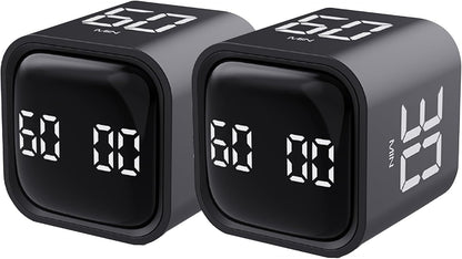 Rotating Pomodoro Timer 5,10,30, 60 Minutes Preset,Desk Productivity Flip Timer, Visual Cube Countdown Stopwatch,Custom Modes/Vibration/High/Low Volume,ADHD Timers, for Study, Work, School, Kitchen