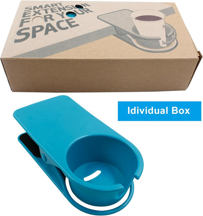 Jiozermi Drinking Cup Holder Clip, Desk Drink Holder Clip Adirondack Chair Cup Holder with Clip Cup Clip Holder for Water Drink Beverage Soda Coffee Mug(Blue)