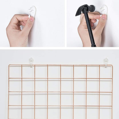 Wall Grid Silver Wire Photo Grid Panels Desk Wall Organizer Metal Memo Board, 25.6" x17.7, 2 Pack