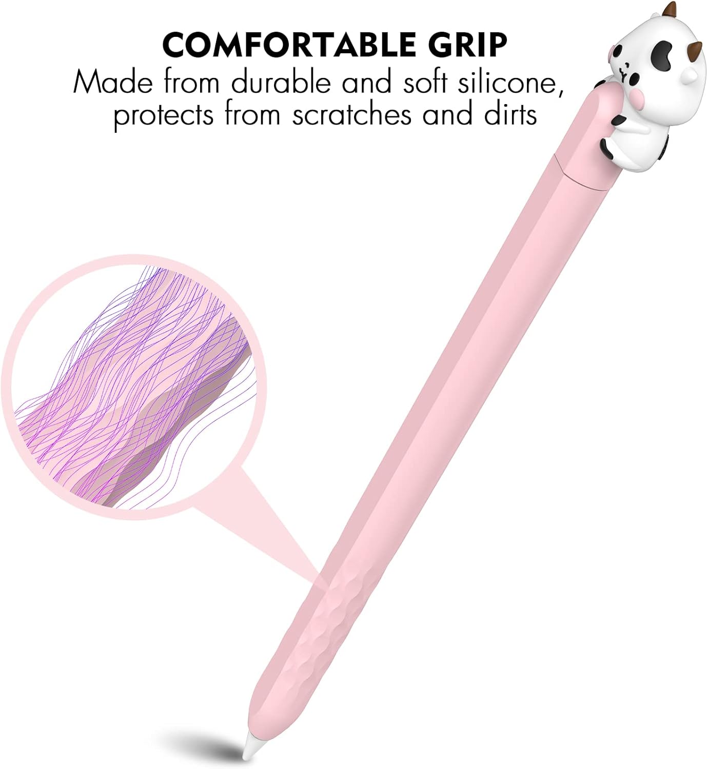 NIUTRENDZ Cute Bear Apple Pencil Case for Apple Pencil 2nd Generation Case Silicone Protective Cover Sleeve Skin Accessories (Brown, Apple Pencil 2nd Generation)