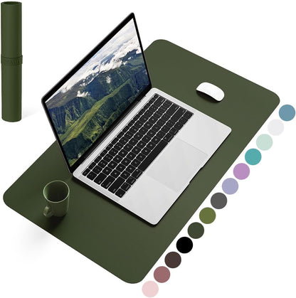 YSAGi Non-Slip Leather Desk Pad, Waterproof Laptop Computer Desk Keyboard Mat, Table Protector Blotter Mat, Large Mouse Pad for Office/Work/Home/Decor(Black, 31.5" x 15.7")
