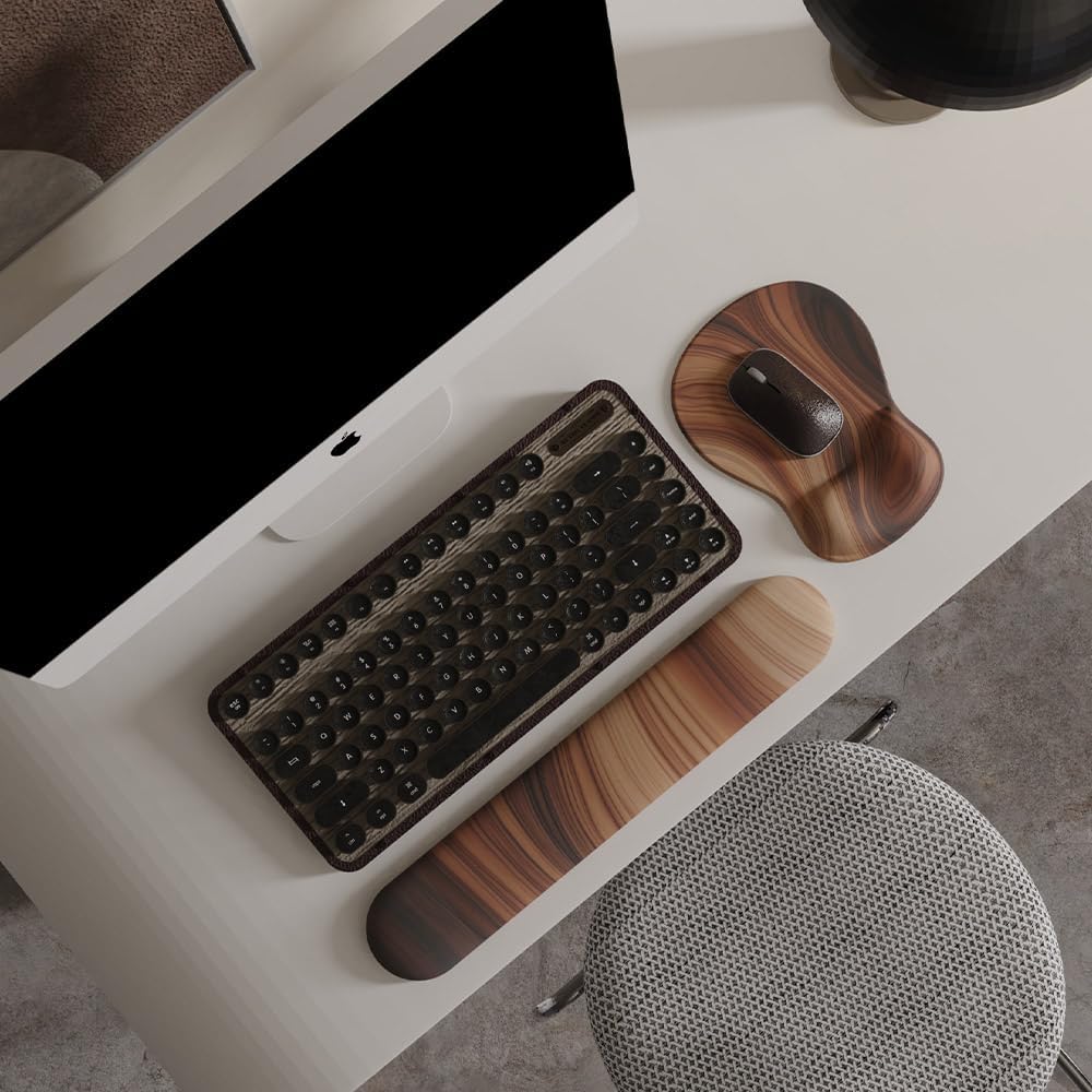 ErgoComfort Gel Wrist Rest Mouse Pad-Ergonomic Office Mousepad with Wrist Support-Non-Slip, Design Desk Accessories Mat for Home&Game Decor (06Mocha Sand)