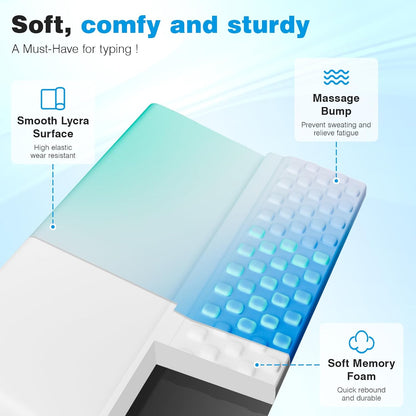 Ospelelf Tilt Keyboard Stand with Wrist Rest, Comfy Ergonomic Keyboard Riser Holder for Office Home