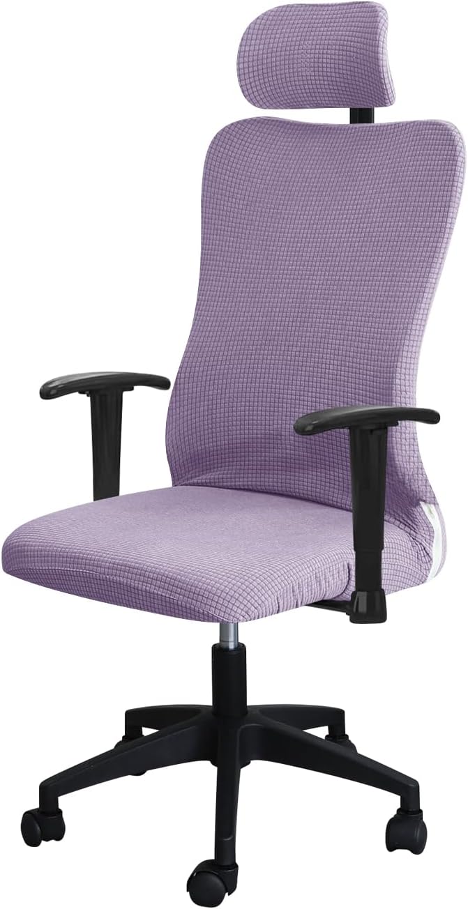 FORCHEER Office Chair Armrest Covers 12-15 Inch Velvet Elastic Black Arm Rest Covers for Desk Computer Chairs Washable
