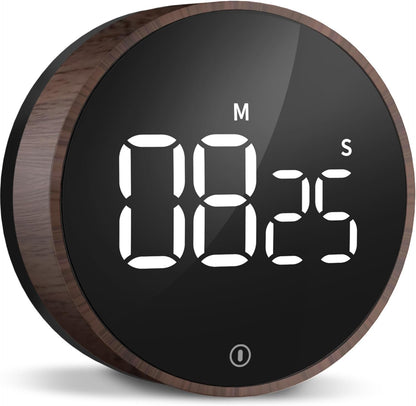 VOCOO Digital Kitchen Timer - Magnetic Countdown Countup Timer with Large LED Display Volume Adjustable, Easy for Cooking and for Seniors and Kids to Use (Space Grey)