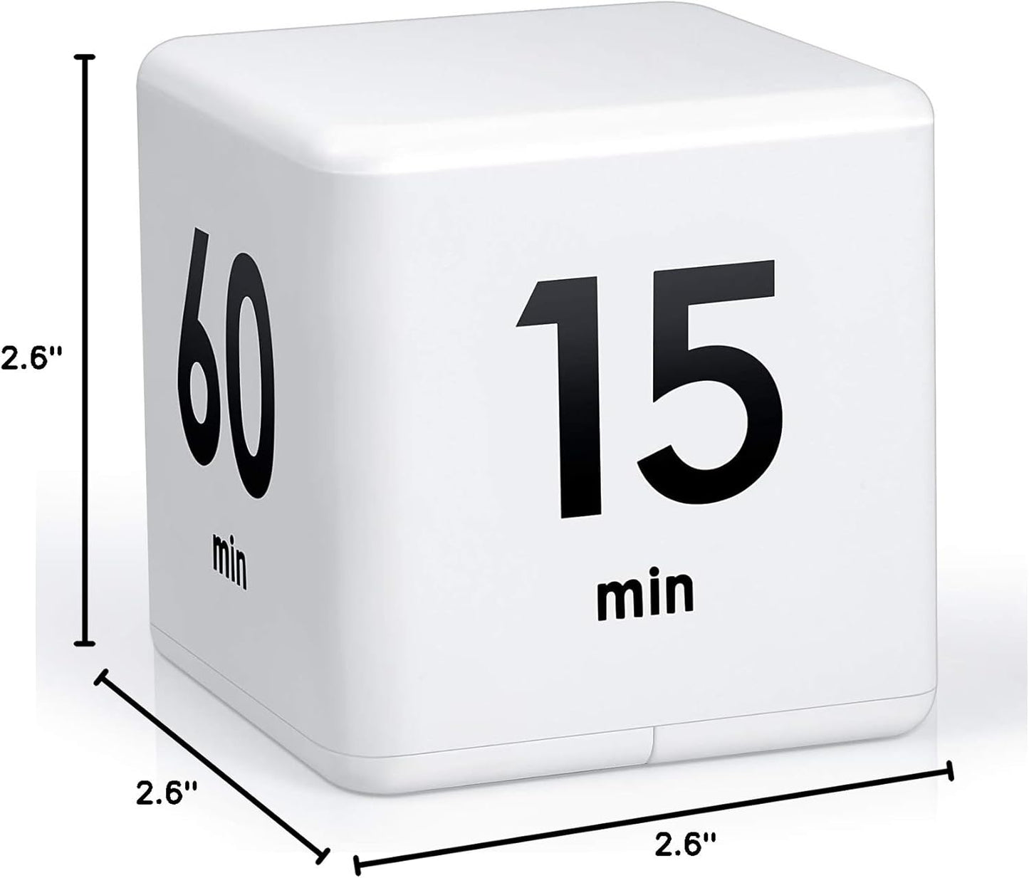 Weewooday Cube Timer, Gravity Sensor Flip Timer for ADHD Productivity, Classroom Kitchen Study Workout Cooking Desk Timers for Time Management, 15 20 30 60 Minutes Countdown Tool(Pink)
