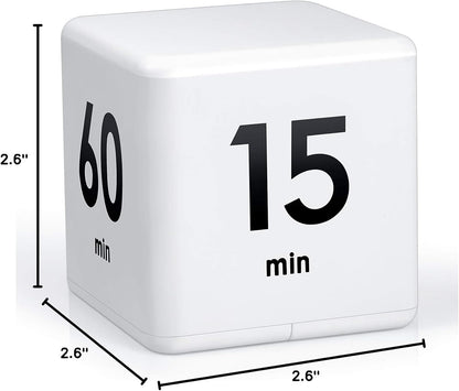 Weewooday Cube Timer, Gravity Sensor Flip Timer for ADHD Productivity, Classroom Kitchen Study Workout Cooking Desk Timers for Time Management, 15 20 30 60 Minutes Countdown Tool(Pink)