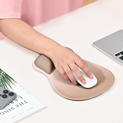 EooCoo Ergonomic Mouse Pad with Gel Wrist Rest Support, Middle Concave Design for Natural Wrist Alignment, Non-Slip Base Mousepad for Laptop, Computer, Office Desk Accessories, Carpal Tunnel Syndrome