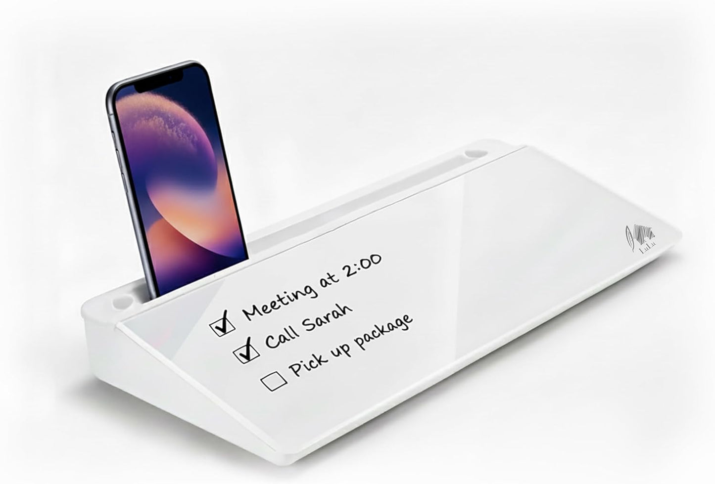 Glass Desktop Whiteboard with Storage Drawer – Premium Dry Erase Board for Desk Notes, Planning & Organization
