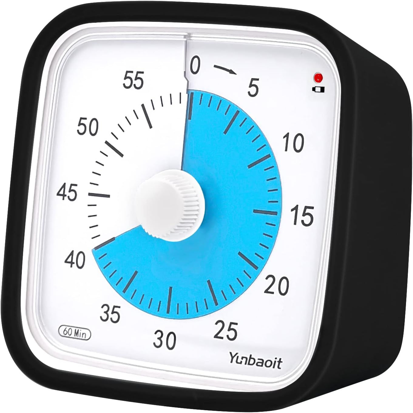 Yunbaoit Visual Timer with Protective Case, Rainbow Disk 60 Minute Countdown Timer for Kids and Adults, Silent Time Management Tool(Blue Rainbow)