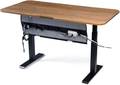 PERFECT POSTURE Mesh Cable Organizer – Under Desk Cable Management with Adjustable Straps, Flexible Mesh, Easy-Access Design, & Standing Desk Compatible – 37.4” (Gray)
