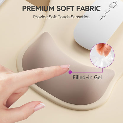 Ergonomic Mouse Pad with Wrist Rest,Cute Gel Mousepad Wrist Support - Small Mini Portable for Travel Mouse Pads for Desk Laptop,Computer,Office & Home Decor (Pink&Light Pink)
