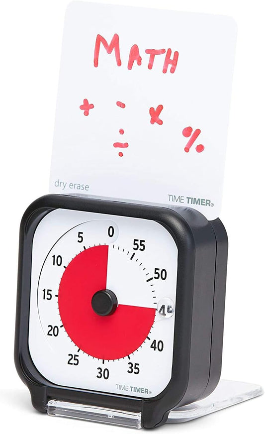Time Timer 3 inch Visual Timer — 60 Minute Kids Desk Countdown Clock with Dry Erase Activity Card and Desktop App Access — for Kids Classroom, Homeschool Study Tool, Task Reminder, Home and Kitchen