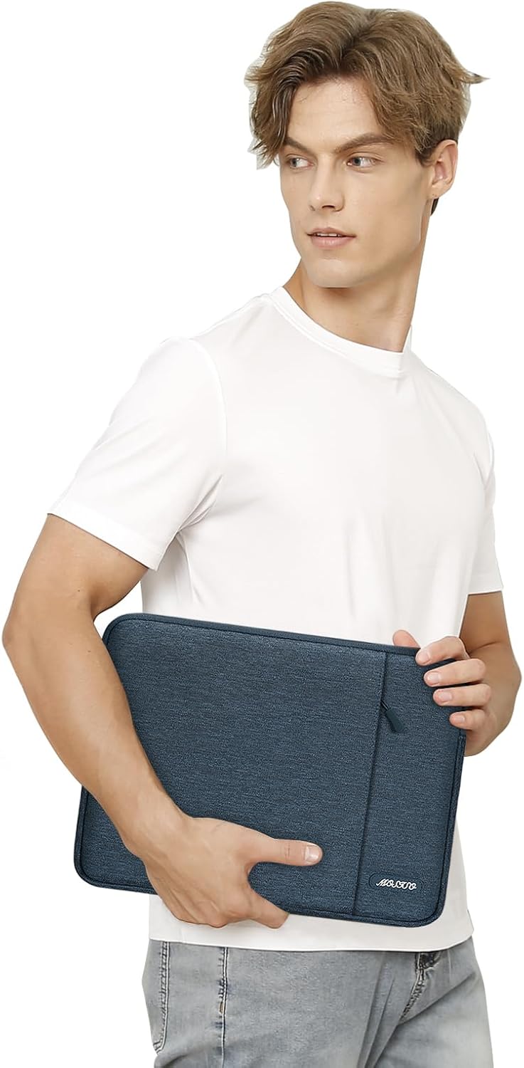 MOSISO Laptop Case 13.3 inch, 13-13.3 inch Laptop Sleeve Compatible with MacBook Air/Pro 13/Pro 14 M5 M4 M3 M2 M1, HP Dell ASUS Lenovo,Polyester Vertical Computer Sleeve Bag with Pocket, Antique Green - Colors B