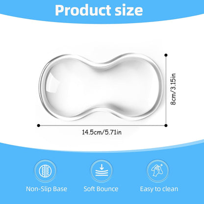Mouse Wrist Rest Pad, Gel Mouse Wrist Rest, Comfortable Cool Silicone Gel Ergonomic Cushion,Non-Slip Base Wrist Support Cushion for Gaming, Computers, Laptops, Office Transparent