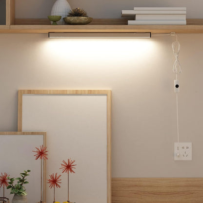 ASOKO Under Cabinet Led Lighting, 12 Inch Light Strip Bar, Daylight White 5000K Dimmable Plug in USB Light, Small Thin Led Under Counter Lighting for Kitchen/Room/Shelf/Desk/Display Case