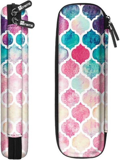 Fintie Holder Case for Apple Pencil Pro, Apple Pencil (USB-C / 1st / 2nd Generation), PU Leather Carrying Bag Sleeve Compatible with Pen, USB Cable, Samsung Stylus, Lilac Marble