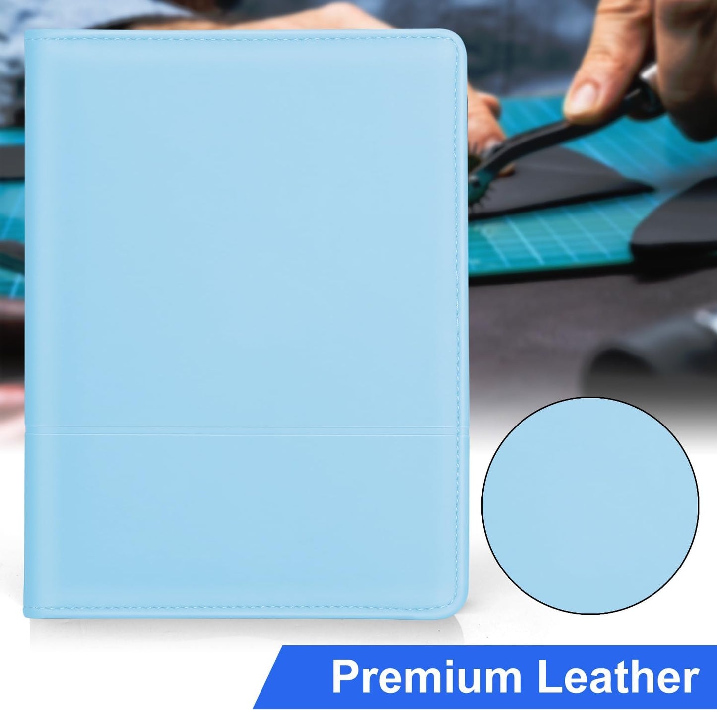 Padfolio/Portfolio Binder, Mini Padfolio Portfolio Binder 5 x 8 Legal Writing Pad, A5 Document Organizer Folder for Men Women, Black