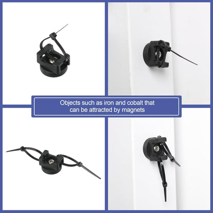 Yookeer 60 Pieces Magnetic Zip Tie Mount Multipurpose Cable Holder Magnets Magnetic Wire Management Bases with Heavy Duty Zip, Mount Nylon Cable Ties in Total (22 mm)