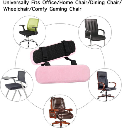 MOSISO Chair Armrest Pads (2 Pack), Memory Foam Home/Office Chair Arm Rest Covers Comfy Computer Gaming Elbow Cushion Removable Washable Elbow Support Forearm Pressure Relief, Black
