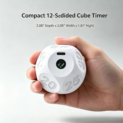 Cube Kitchen Timer - Rechargeable Countdown Timer with 1-3-5-10-15-20-30-45-60-90 Minute Presets for Cooking, Baking, Classroom, Exercise (Blue)