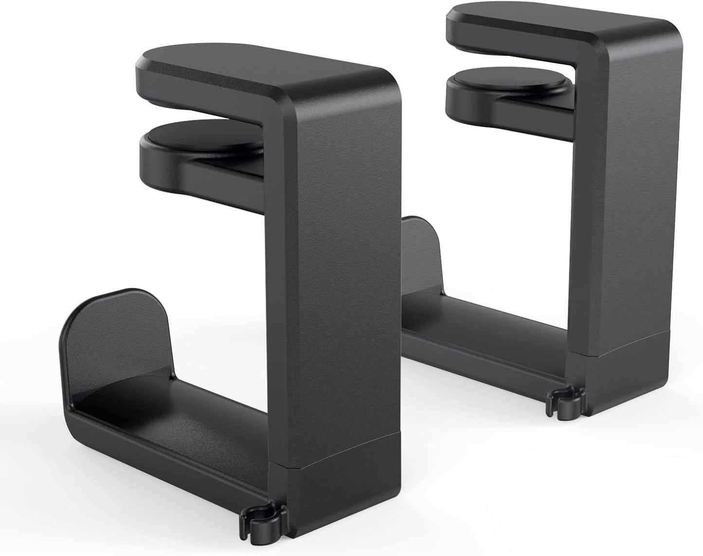 3in1 Rotating Headphone Holder - EURPMASK 3in1 PC Gaming Headset Holder w/Detachable Controller Holder, Adjustable Clamp-on Headset Stand,Headphone Hanger Hook Under Desk w/Cable Clip Organizer,Black