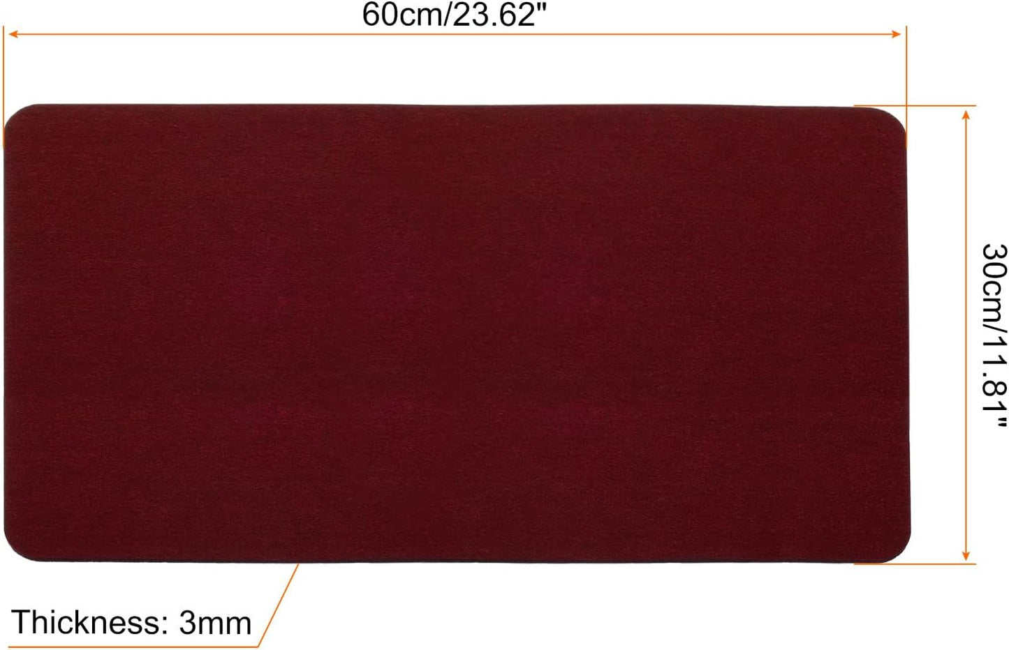 PATIKIL 24"x12" Desk Mat Protector, Felt Dual Side Mouse Pad Writing Mat for Office Home, Gray