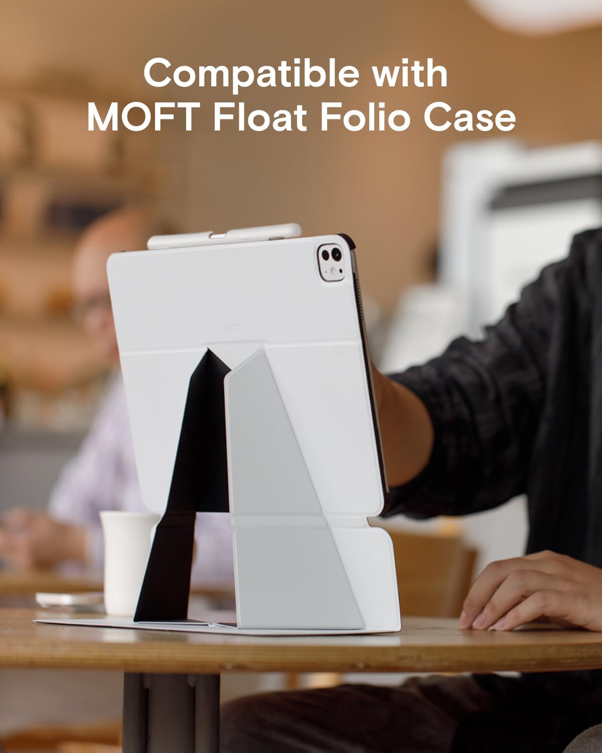 MOFT Pencil Holder for Apple Pencil Pro, Apple Pencil 2nd Generation, Compatible with Magic Keyboard, MOFT Dynamic Folio & Float Folio for iPad, Black