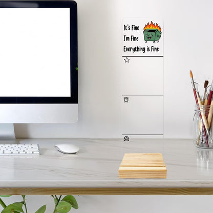 Monitor Memo Board Computer Monitor Memo Board Acrylic for Computer Monitors No Screen Damage Office Desk Accessories with Removable Design 12.6X 3.15 x 0.2 inches