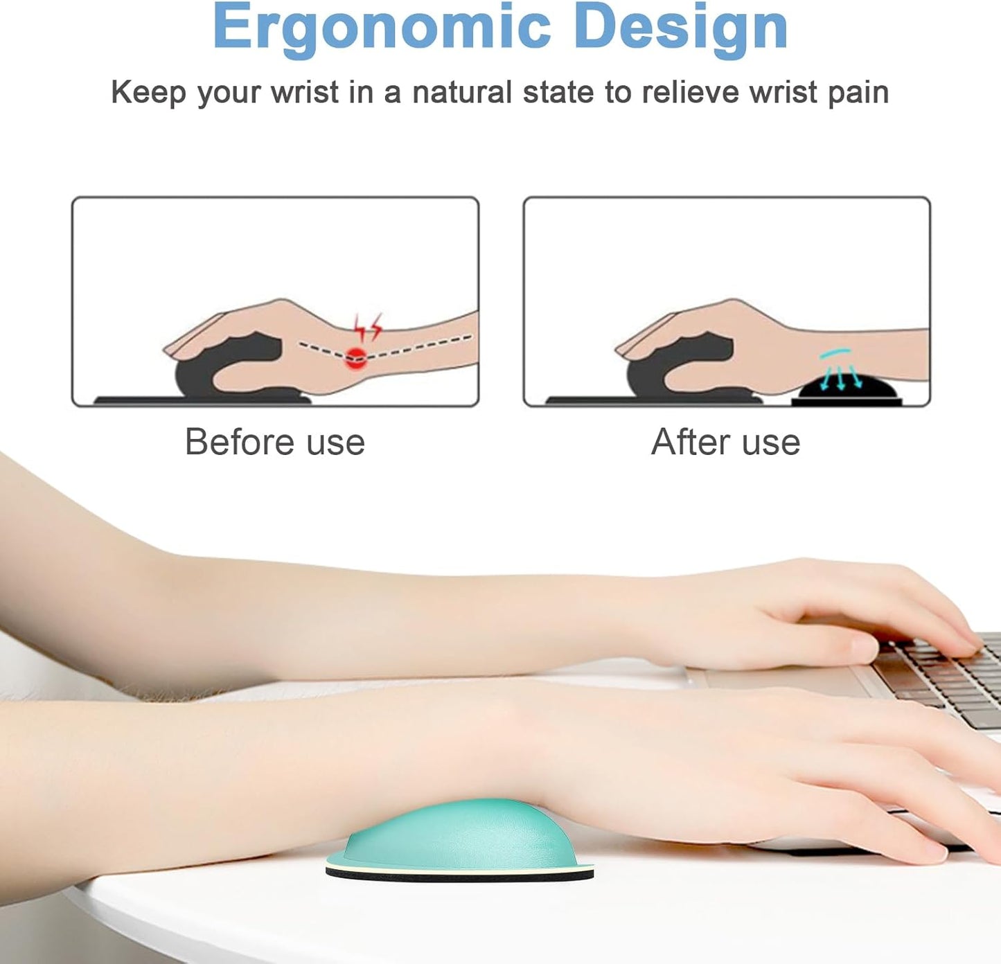 Dapesuom Enlarge Keyboard Wrist Rest, Memory Foam Keyboard Wrist Cushion for Computer Desk Mats Support, Pain Relief Ergonomic Mouse Pad Rests with Non-Slip Base for Gaming, Laptop, Radiant Orchid