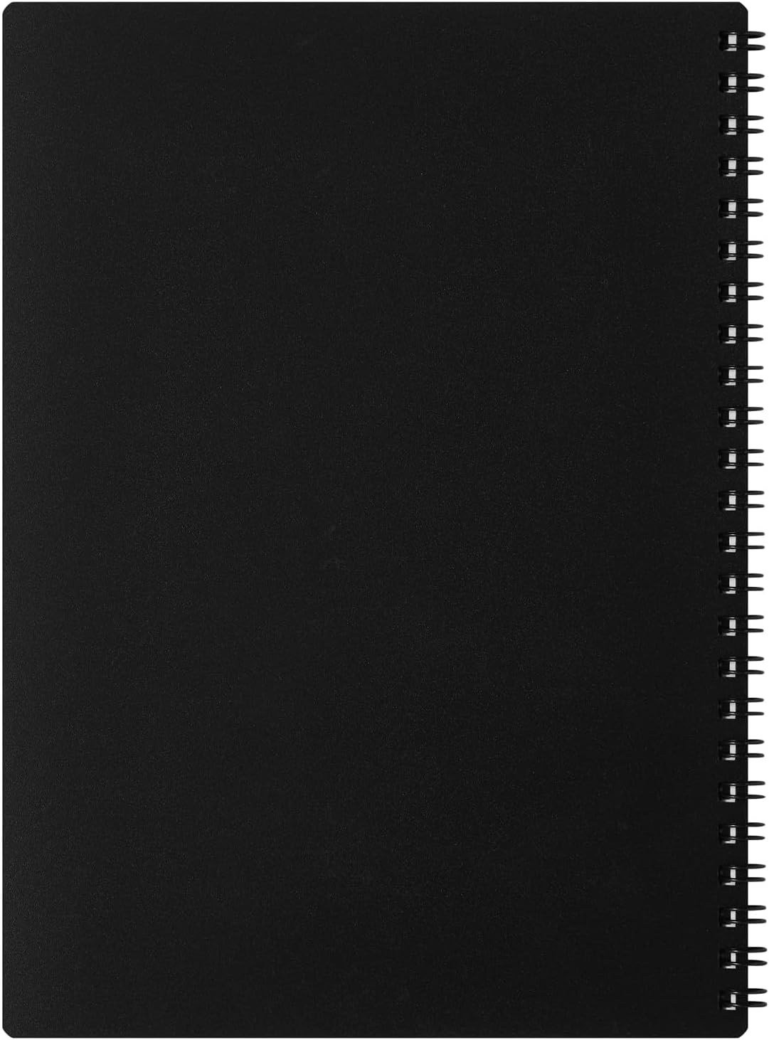 Maruman Mnemosyne Lined Notebook- Vertical A5, 5.83" x 8.27", 70 Sheets / 140 Pages, 7mm College Ruled With Center Line Journal, Perforated Pages & Wire-Bound to Lay Flat, Black, Made in Japan - Colors A