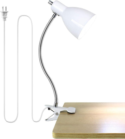 Desk lamp Eye-Caring Table Lamps, 360°Rotation Gooseneck Clip on Lamp Reading Light Portable Reading Book Light Clamp Study Desk Lamps for Bedroom and Office Home Lighting (Black)