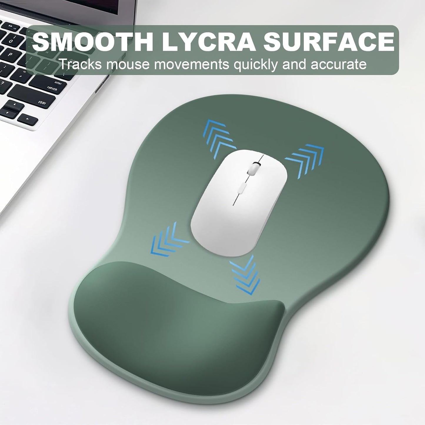 Ergonomic Mouse Pad with Wrist Rest and Keyboard Wrist Rest, Gel Mousepad and Wrist Rest for Computer Keyboard, Pain Relief, Non-Slip PU Base, Mouse Pad with Wrist Support for Gaming, Office, Brown