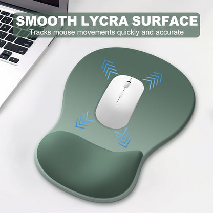 Ergonomic Mouse Pad with Wrist Rest and Keyboard Wrist Rest, Gel Mousepad and Wrist Rest for Computer Keyboard, Pain Relief, Non-Slip PU Base, Mouse Pad with Wrist Support for Gaming, Office, Brown
