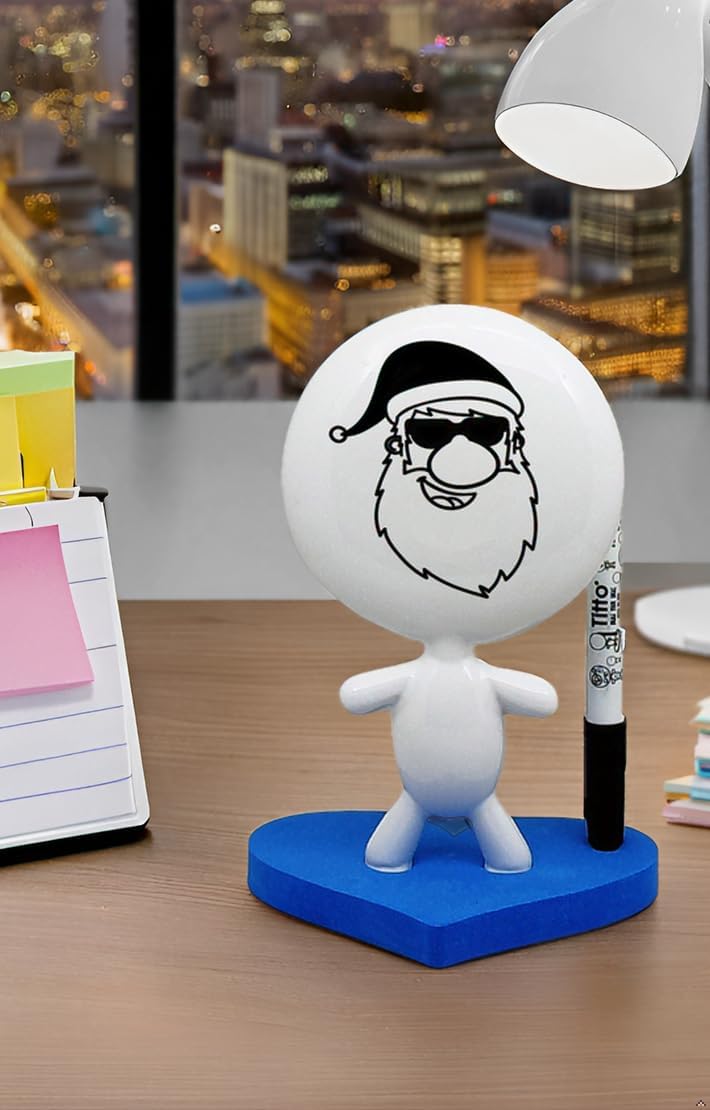 Dry Erase Board - TITTO in Love, Draw Your Ideas - Ceramic Doll - Black Office Design Desk - Coworkers Office Home Gift (Black)