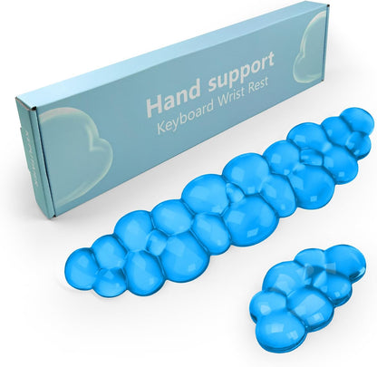 Gel Cloud Keyboard and Mouse Wrist Rest, Cute Wrist Support and Arm Support Keyboard Rest for Keyboard and Mouse Typing Pain Relief，Suitable for Office/Computer/Laptop/Gaming（White）