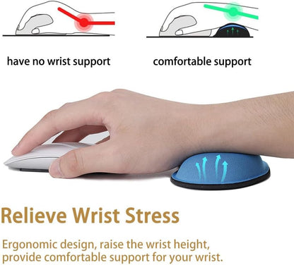 MXCOIRTP Wrist Rest for Mouse, Ergonomic Memory Foam Wrist Cushion Support Pad, Mouse Wrist Pad with Non-Slip Base for Typing Pain Relief, Office, Home, Gaming, Computer, Black