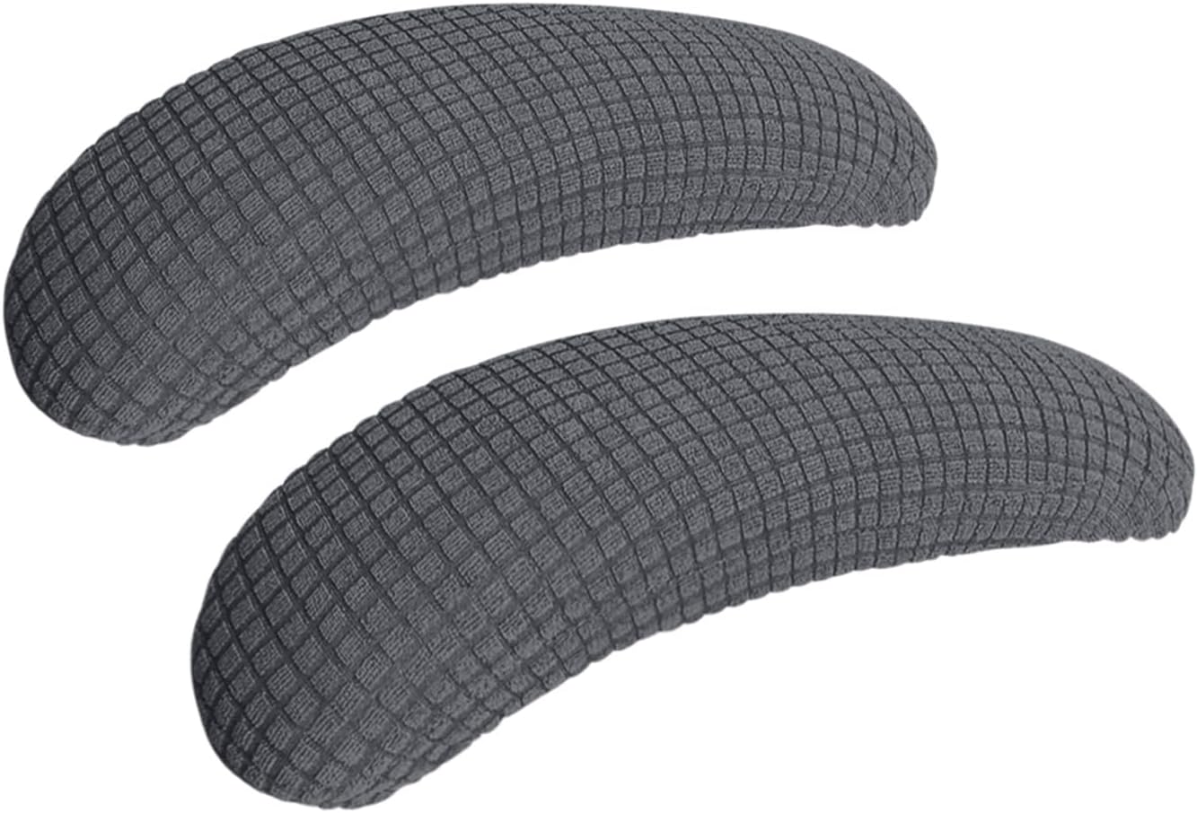FORCHEER Office Chair Armrest Covers 12-15 Inch Velvet Elastic Black Arm Rest Covers for Desk Computer Chairs Washable