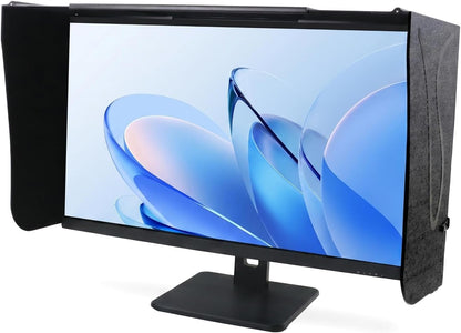 Monitor Hood Sunshade - Adjustable Light-Blocking Board for 17-27 Inch Desktop Monitors and Laptops, Sunshade for Reduced Glare and Improved Focus
