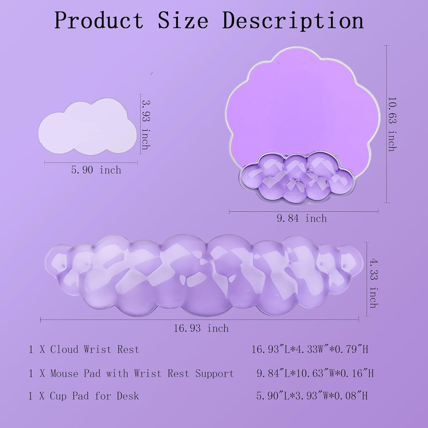 Cloud Keyboard Wrist Rest Dark Green Mouse Pad with Wrist Rest Ergonomic Wrist Pad Memory Foam Non-Slip Wrist Support for Computer Laptop Gaming Home Office Relief Typing Pain Green