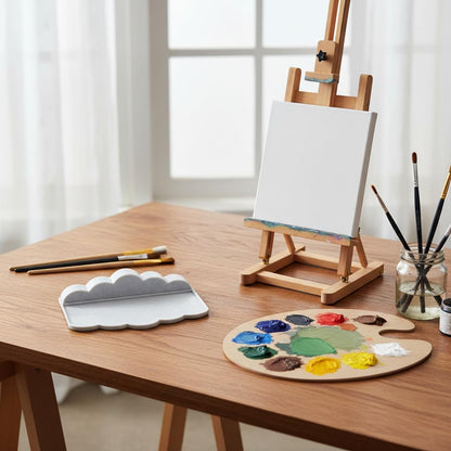 Compact Paint Brush Holder with Drip Tray – Portable Organizer for Artists, Kids & Crafters