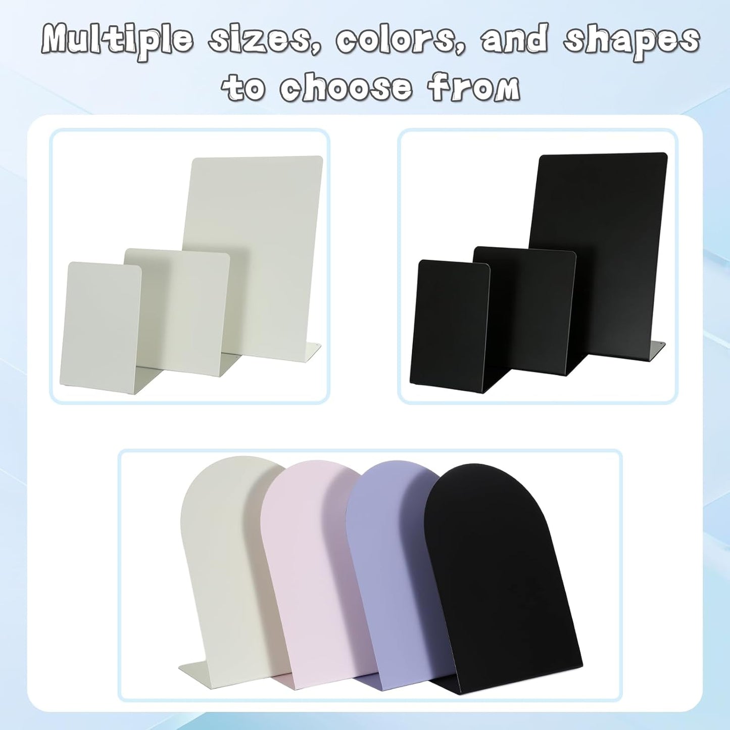 2 Pack Desk Magnetic Bulletin Board Metal Tabletop Memo Souvenir/Photos Display Board Magnet Display Stand for Home School Kitchen Office (2, White, ARC)